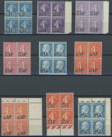 FRANKREICH 200-10 VB , 1926/7, Freimarken In Viererblocks, Postfrischer, Prachtsatz, Mi. (88.-) - Sonstige & Ohne Zuordnung