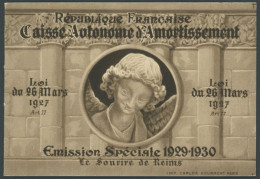 FRANKREICH 248MH , 1930, 1.50 Fr. Staatsschuldentilgungskasse Im Kompletten Markenheftchen, Pracht, Mi. 900.- - Sonstige & Ohne Zuordnung