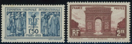 FRANKREICH 262/3 , 1931, Kolonialausstellung Und Triumphbogen, Postfrisch, 2 Prachtwerte, Mi. 120.- - Sonstige & Ohne Zuordnung