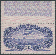 FRANKREICH 321 , 1936, 50 Fr. Banknotenpapier, Oberrandstück, Postfrisch, Pracht, Mi. 1100.- - Sonstige & Ohne Zuordnung