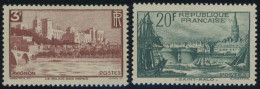 FRANKREICH 412,415 , 1938, 3 Fr. Papstpalast Und 20 Fr. Hafen Von St. Malo, Postfrisch, 2 Prachtwerte - Sonstige & Ohne Zuordnung