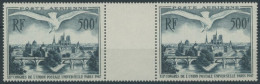 FRANKREICH 782ZW , 1947, 500 Fr. Flugpost Im Waagerechten Zwischenstegpaar, Postfrisch, Pracht - Sonstige & Ohne Zuordnung