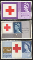 GROSSBRITANNIEN 362-64y , 1963, Rotes Kreuz Mit Phosphorstreifen, Postfrischer Prachtsatz, Mi. 75.- - Otros & Sin Clasificación