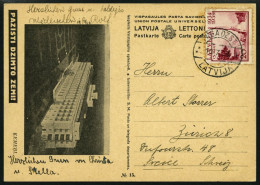 LETTLAND BP 15e BRIEF, 1939, Bildpostkarte Kemeri, Frankiert Mit Mi.Nr. 274, Prachtkarte Nach Zürich - Latvia