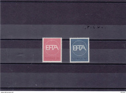 NORVEGE 1967 EFTA AELE Yvert 505-506, Michel 551-552 NEUF** MNH Cote 3,75 Euros - Unused Stamps