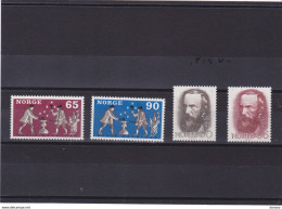 NORVEGE 1968 Artisanat, Vinje Poète Yvert 518-519 + 526-527 NEUF** MNH - Unused Stamps