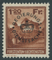 DIENSTMARKEN D 10 , 1933, 1.20 Fr. Schwarzbraunorange, Postfrisch, Pracht, Mi. 260.- - Dienstmarken