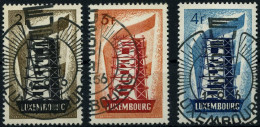 LUXEMBURG 555-57 O, 1956, Europa, Sonderstempel, Prachtsatz, Mi. 80.- - Oblitérés