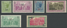 MONACO 111-15,137 , 1927-33, Aufdrucke, 6 Postfrische Werte, Pracht - Altri & Non Classificati