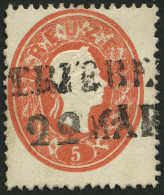 ÖSTERREICH 20 O, 1860, 5 Kr. Rot, L2 TRIEBE, Pracht - Andere & Zonder Classificatie