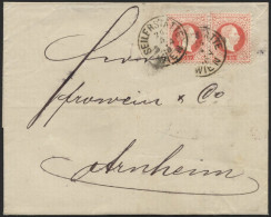 ÖSTERREICH 37II Paar BRIEF, 1880, 5 Kr. Rot, Feiner Druck, Im Waagerechten Paar Auf Brief Von SEILERSTATTE WIEN Nach Arn - Gebraucht
