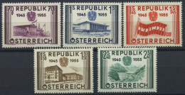 ÖSTERREICH 1012-16 , 1955, Unabhängigkeit, Prachtsatz, Mi. 60.- - Used Stamps