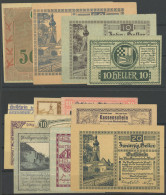 LOTS 1920, 12 Verschiedene Notgeldscheine, Meist Pracht - Collections