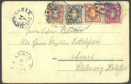 SCHWEDEN 50-53 BRIEF, 1901, 1 - 4 Ö Buntfrankatur Auf Ansichtskarte Von GÖTEBORG Nach Arnis, Feinst - Otros & Sin Clasificación
