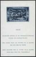 SCHWEIZ BUNDESPOST Bl. 11 , 1945, Block Kriegsgeschädigte, Pracht, Mi. 220.- - Bloques & Hojas