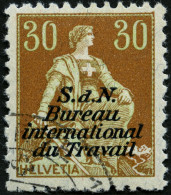 BIT/ILO 5 O, 1923, 30 C. Braunorange/hellgrün, Rauhe Zähnung, Pracht, Mi. 90.- - Dienstzegels