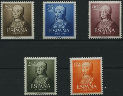 SPANIEN 989-99 , 1951, 500. Geburtstag Königin Isabella I., Prachtsatz, Mi. 60.- - Sonstige & Ohne Zuordnung