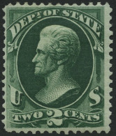 DIENSTMARKEN D 57 , Scott O 58, 1873, 2 C. State, Falzreste, Normale Zähnung, Pracht,$ 310 - Unused Stamps