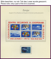 EUROPA UNION , Postfrische Sammlung KSZE Von 1973-83 Auf Borek Falzlosseiten, Mit Bulgarien Bl. 106, Rumänien Bl. 125 Un - Collections