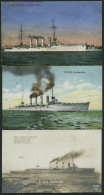 MSP VON 1914 - 1918 S.M.S. Karlsruhe, 3 Verschiedene Ansichtskarten, Pracht - Maritime
