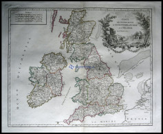 Postroutenkarte Von Großbritannien Und Irland, Carte Des Grandes Routes - Otros & Sin Clasificación