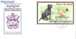 Antigua And Barbuda 1994 Mi Block 289 FDC  (FDC ZS2 ANBbl289) - Chiens