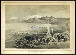 HAKODADI, Vom Telegraphen-Berg Gesehen (Hakodadi From Telegraph Hill), Getönte Lithographie Aus Narrative Of The Expedit - Lithographies