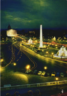 PARIS, ARCHITECTURE, MONUMENT, CONCORDE, CHURCH, NIGHT, CARS, FOUNTAIN, SIGNED, FRANCE, POSTCARD - Paris By Night