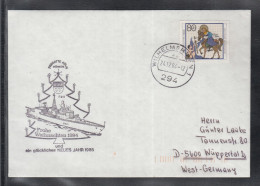 Schöner Schiffpost Marine Beleg Fregatte "Köln" Weihnachten 1984 - Bateaux