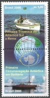 Brazil Brasil Brasilien 2000 Sailing Feats Of Amyr Klink Parati Antarctic Atlantic Michel No. 3034-35 MNH Postfr Neuf ** - Unused Stamps