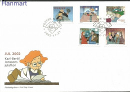 Sweden 2002 Mi 2322-2326 FDC  (FDC ZE3 SWD2322-2326) - Ecrivains