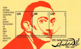 Liechtenstein - 2024 - Salvador Dali - 120th Birth Anniversary - Mint Souvenir Sheet - Ungebraucht