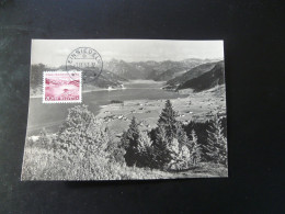 Carte Maximum Card Pro Patria Lac Lake Einsiedeln Suisse Switzerland 1953 - Cartes-Maximum (CM)