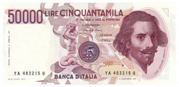 50000 LIRE GIAN LORENZO BERNINI I TIPO LETTERA A 15/03/1984 SUP- - Otros & Sin Clasificación