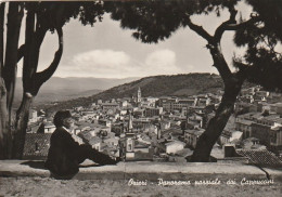 OZIERI PANORAMA PARZIALE DAI CAPPUCCINI CON PERSONAGGIO TIPICO ANNO 1956 VIAGG. - Sassari