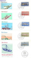 Berlin 1975 Mi 483-487 FDC  (FDC ZE5 DBE483-487) - Bateaux