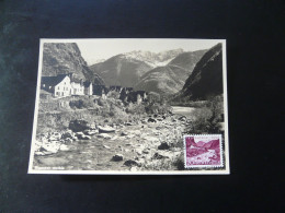 Carte Maximum Card Pro Patria Montagne Mountain Bignasco Vecchia Suisse Switzerland 1954 - Cartes-Maximum (CM)