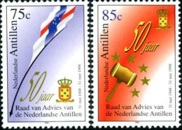ANTILLES NEERLANDAISES 1998 - Cours De Justice Des Antilles- 2 V. - Curazao, Antillas Holandesas, Aruba