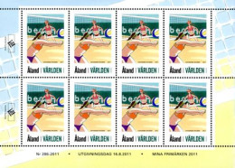 ALAND 2011 - Mon Timbre - Beach Volley - Feuillet De 8 Timbres - Aland