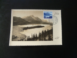 Carte Maximum Card Pro Patria Lac Lake Silsersee Suisse Switzerland 1954 - Cartes-Maximum (CM)