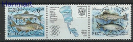 Estonia 2000 Mi 384-385 Cancelled  (SZE3 ESTdre384-385) - Poissons