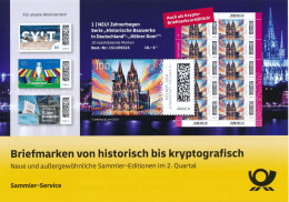 BRD / Bund Weiden DP Ganzsache Antwort 2024 Dom Köln Fussball EM 2024 Beckenbauer Sylt Robbe Grundgesetz Artenschutz - Storia Postale