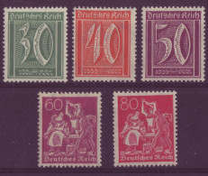 Europe - Allemagne - 1921-22 - N°142 à 146 (5 Valeurs) - 8019 - Ongebruikt