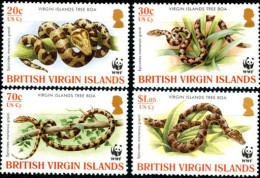 BRITISH VIRGIN 2005 - WWF - Tree Boa - 4 V. - Snakes