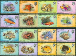 BELIZE 1984 - Série Courante - Poissons Et Vie Marine - 16 V. - Poissons