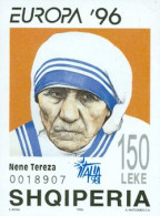 ALBANIE 1998 - Europa '96 Mère Teresa Surchargé Italia 1998 - 1998