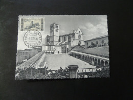Carte Maximum Card Basilica St-Francis Of Assisi Vatican 1955 - Cartoline Maximum