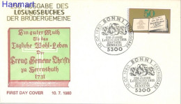 Germany, Federal Republic 1980 Mi 1054 FDC  (FDC ZE5 GRM1054) - Ecrivains