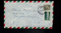 PORTUGAL AFFRANCHISSEMENT COMPOSE SUR LETTRE POUR LES U S A 1956 - Storia Postale