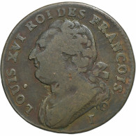 France, Louis XVI, 12 Deniers François, 1791·3, Limoges, Cuivre, TB+ - Andere & Zonder Classificatie